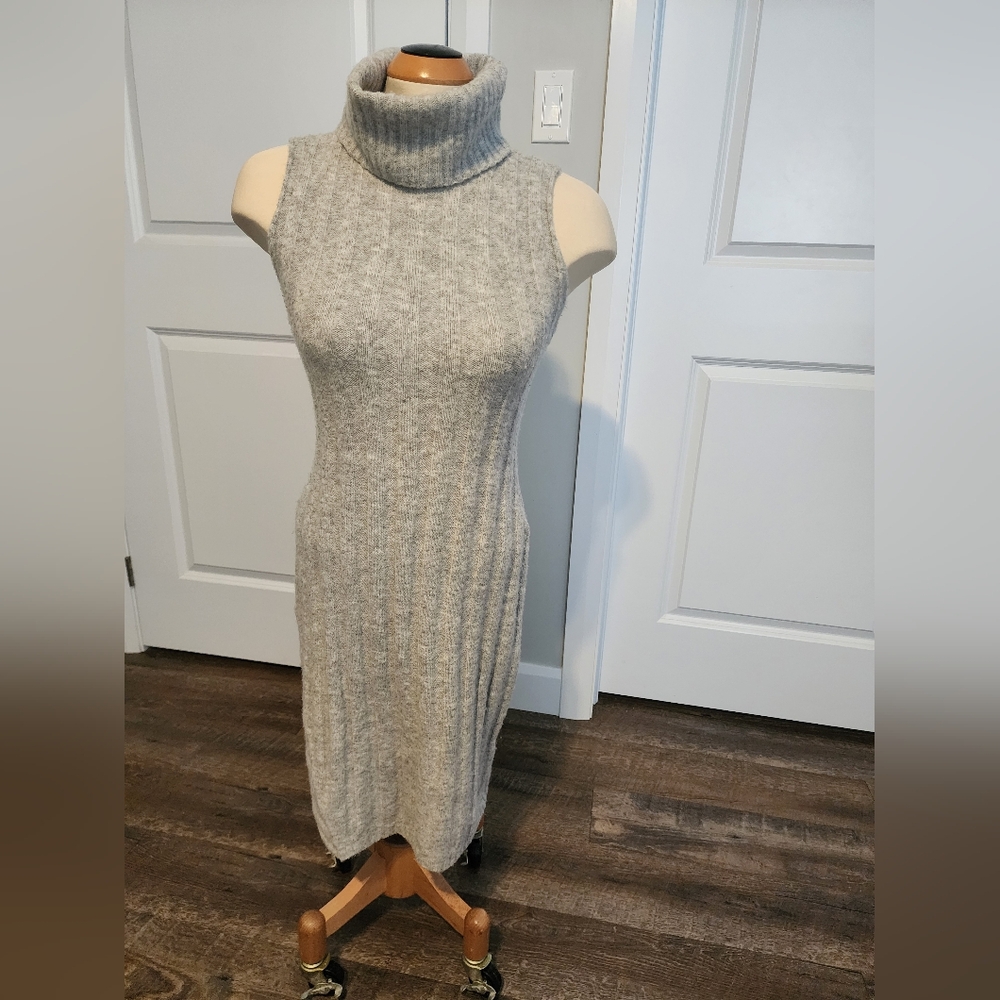 Guess Gray Turtleneck Sweater Dress